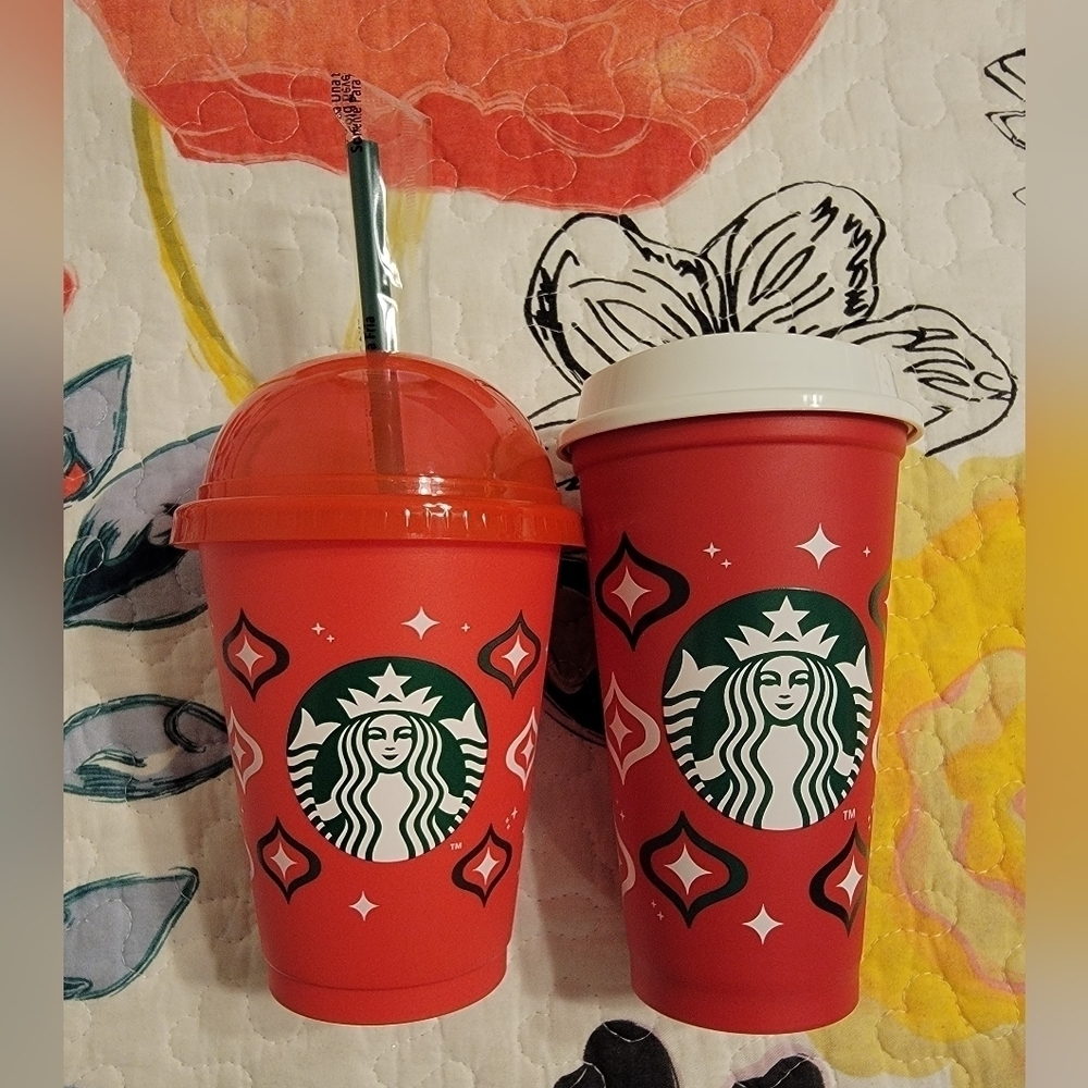 NWOT Starbucks 2023 Limited Edition Holiday Cups, 2 Pc